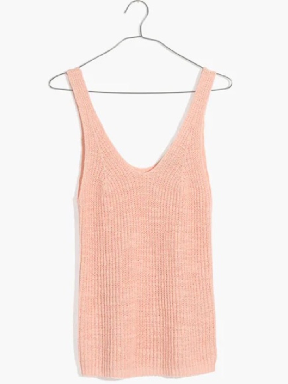 Madewell Peach Knit Tank Top Sz XS Cotton Blend